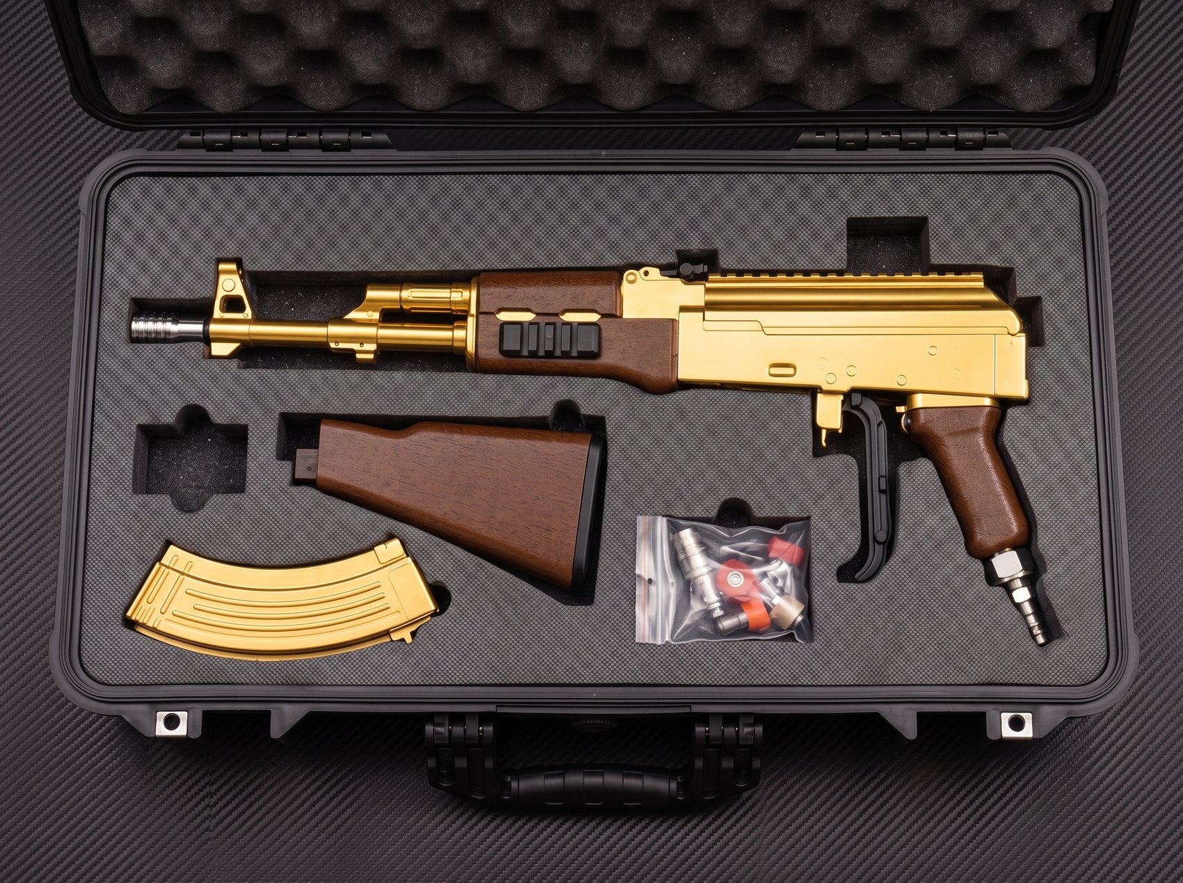 The vault case, packed