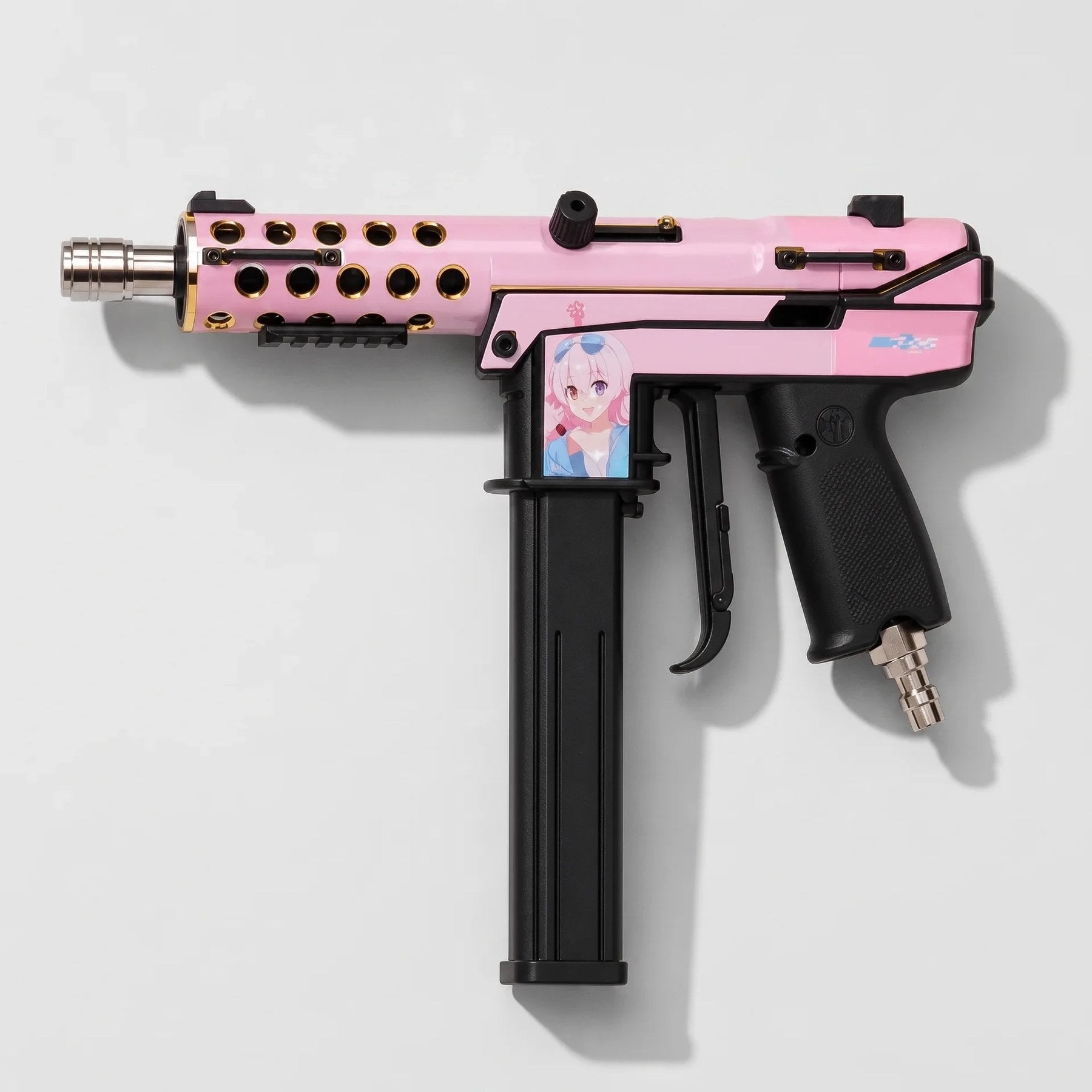 Apex Flamingo — pink Shorty car-wash spray gun, side profile