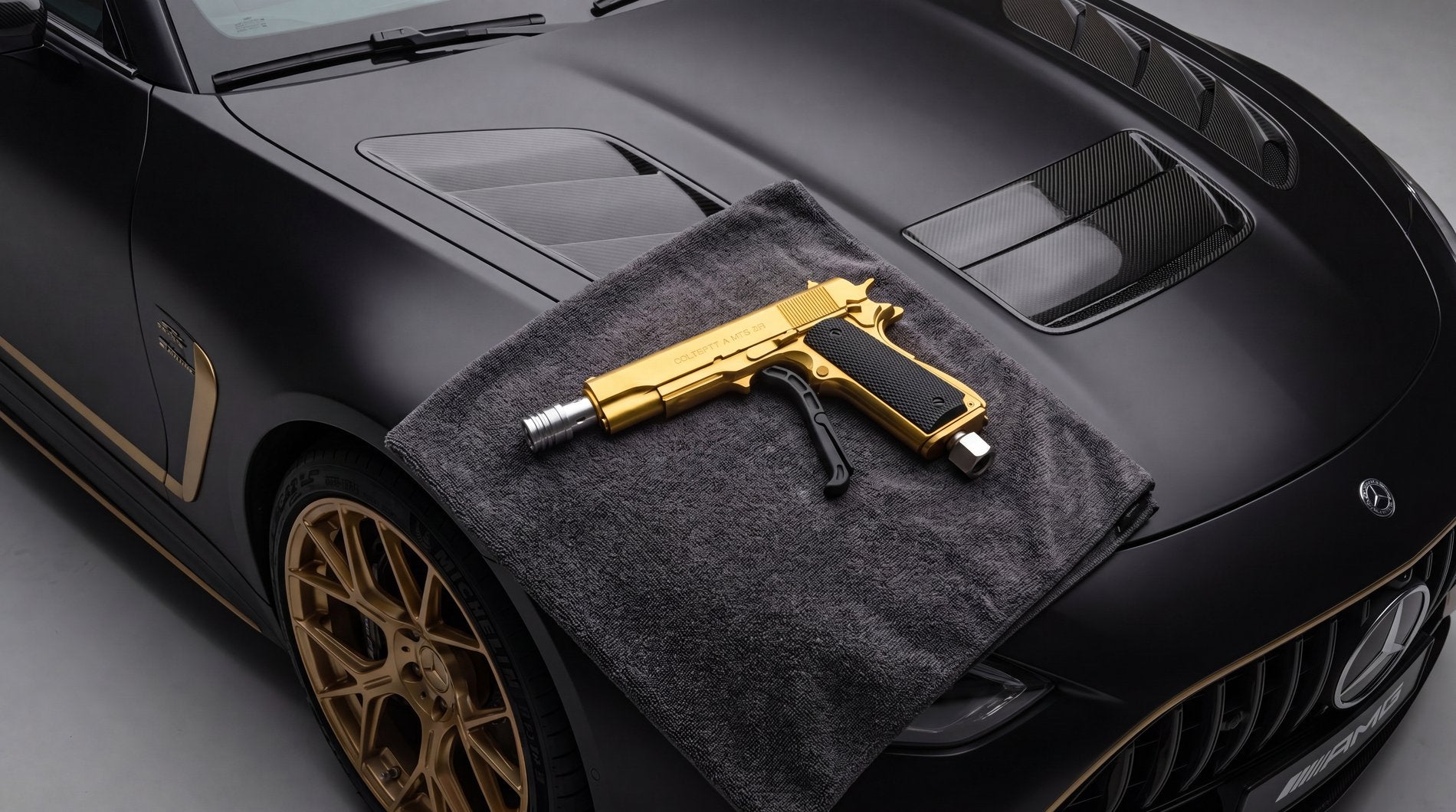 On the hood towel