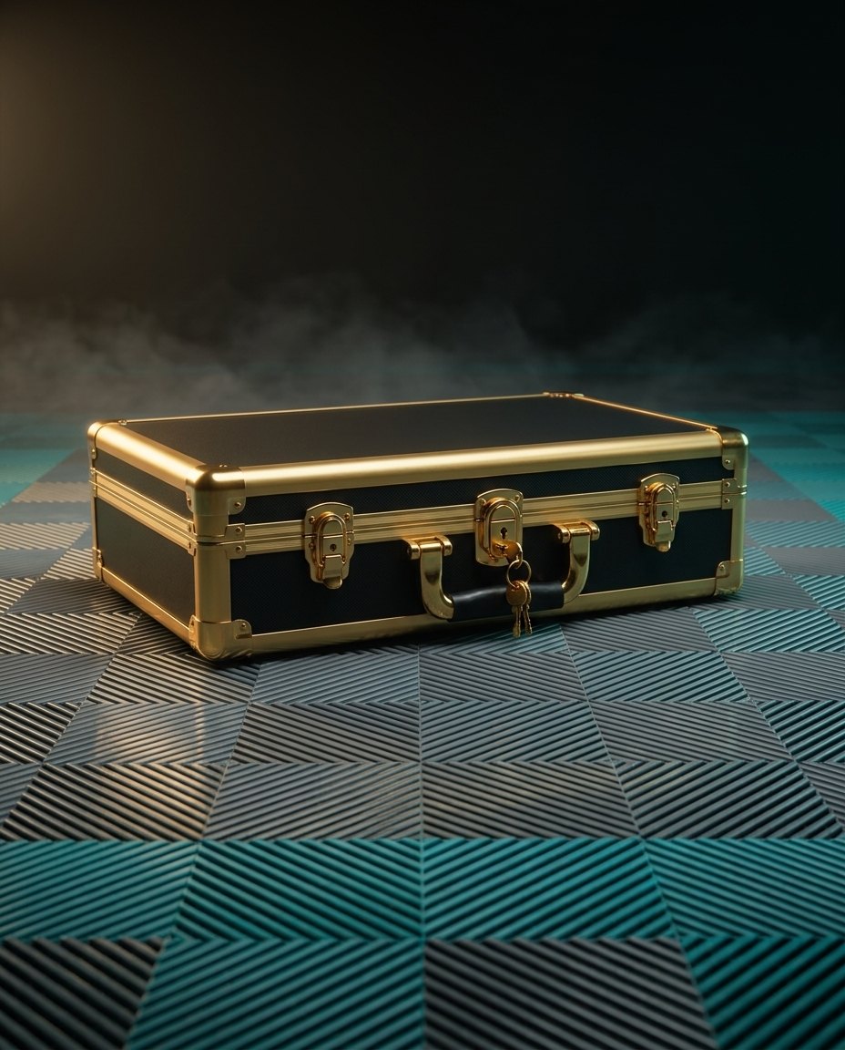 Gold-trim briefcase