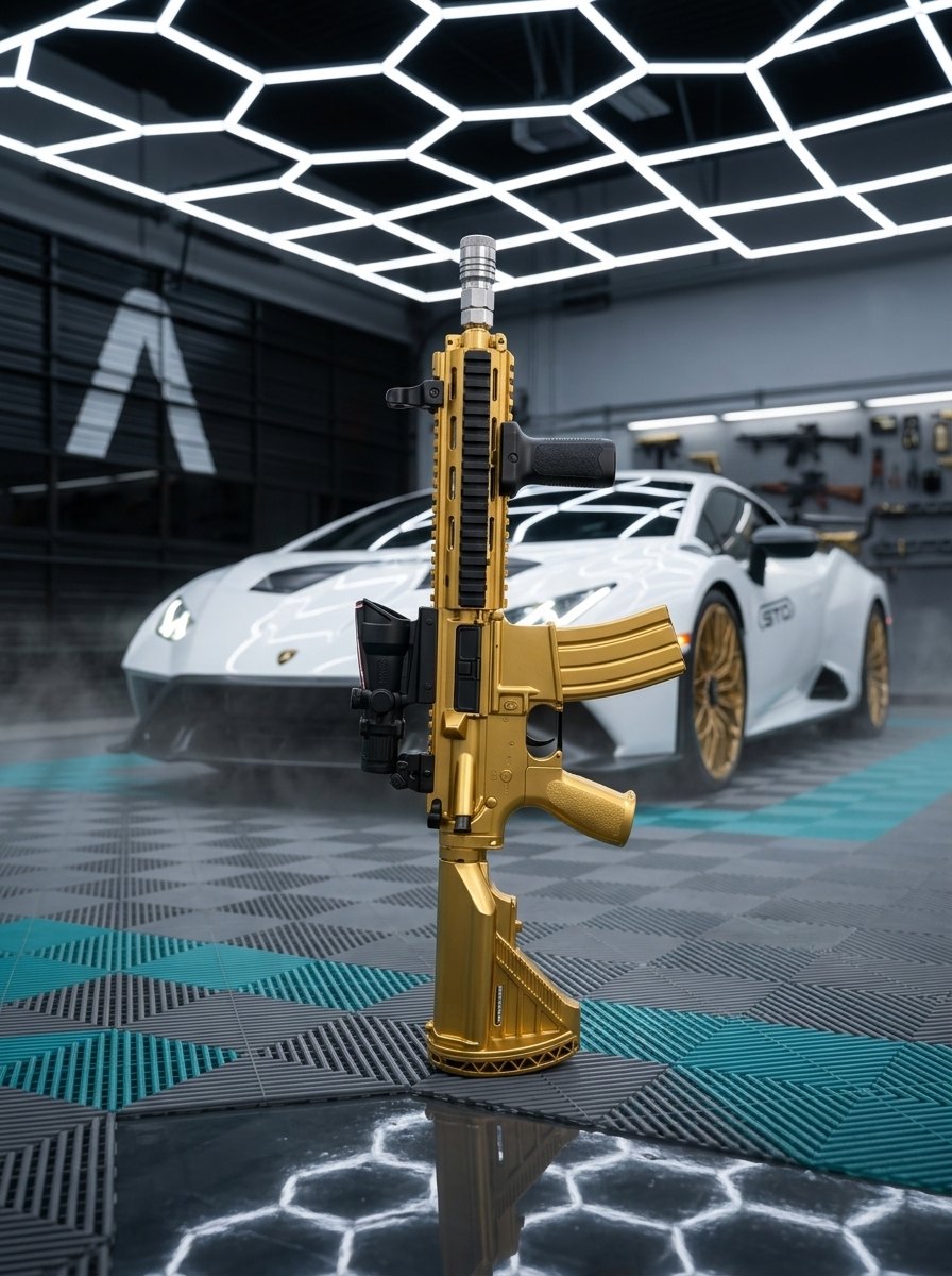 Standing in the showroom